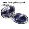 Znak mřížky Lexus IS: Černá Zrcadlová Křišťálová Přední a Zadní Samolepky s Logem