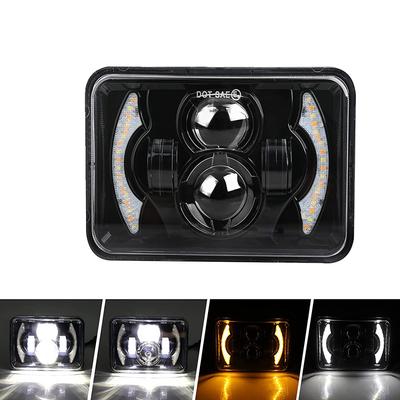 Car 80W 4x6 Inch LED H4 Headlights Projector High Low Beam Work Light for H4651 H4652 H4656 H4666 Car Truck Conversion Offraod