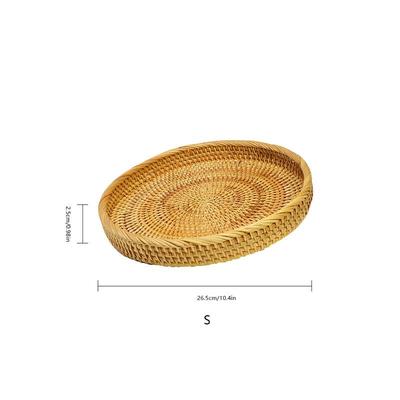Cesto portaoggetti in rattan intrecciato a mano