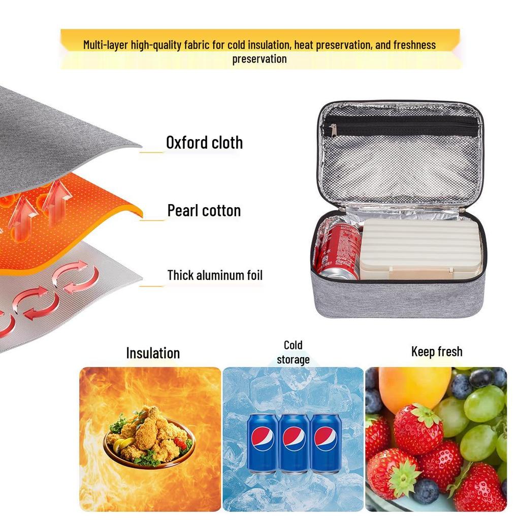 Portable Thickened Aluminum Foil Lunch Bag for School/Office Meals