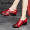 Pumps Women Shoes Print Genuine Leather 2021 New Handmade Zip Retro National Style Ladies Shoes
