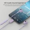 Wired HiFi No Deep Remote Control Compact and Compatible with iPhone Type-C Earphones, Earphones, Ergonomic, USB-C, Tangle-Free, Lag, Bass, Included,