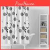 Contemporary Peva Shower Curtain With Stunning Black Peony Design Perfect For Bathrooms