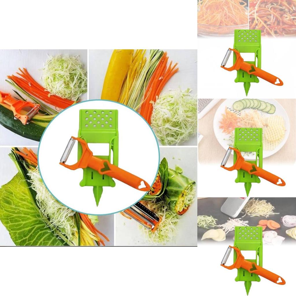 Stainless Steel Ultra Sharp Dual Julienne And Vegetable Peeler Multitasker