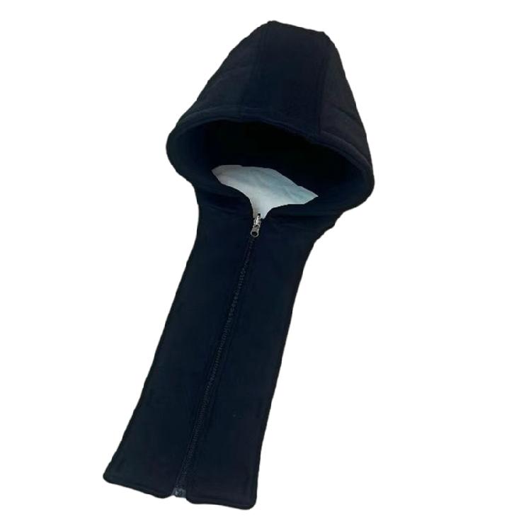 Winter Ready Detachable Button Zipper Down Jacket Hat Thickened Removable False Collar Hooded Sweatshirt Hat
