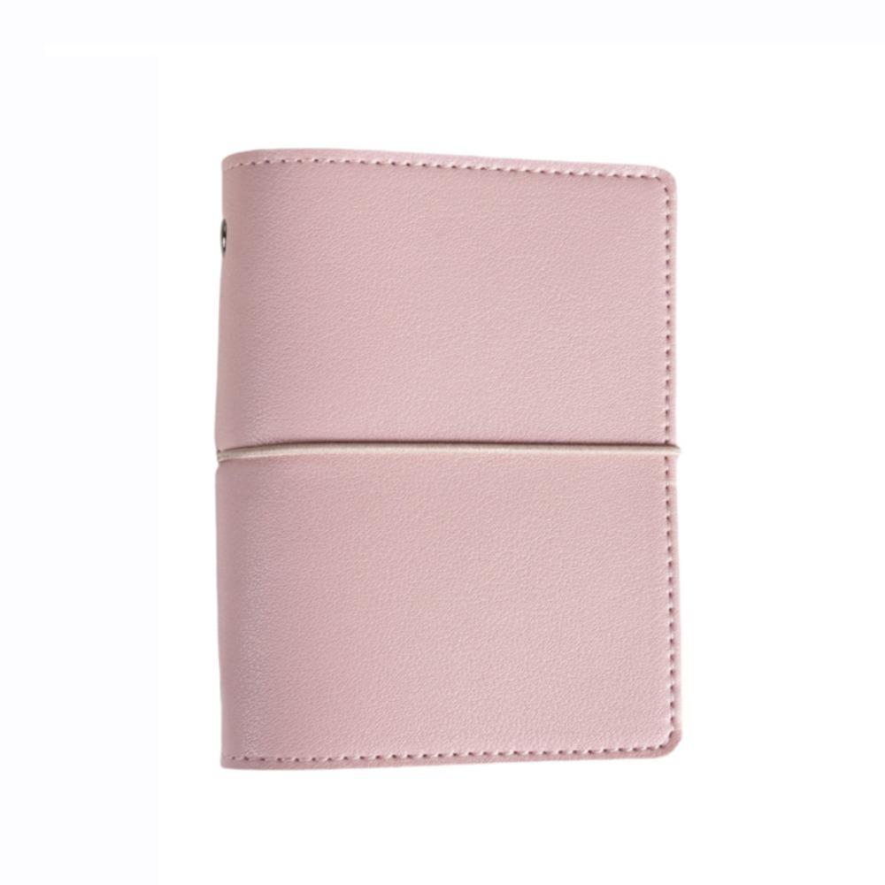 5-Ring Binder Mini Loose-leaf Notebook Faux Leather Zipper Binder Notebook  Photo Collection