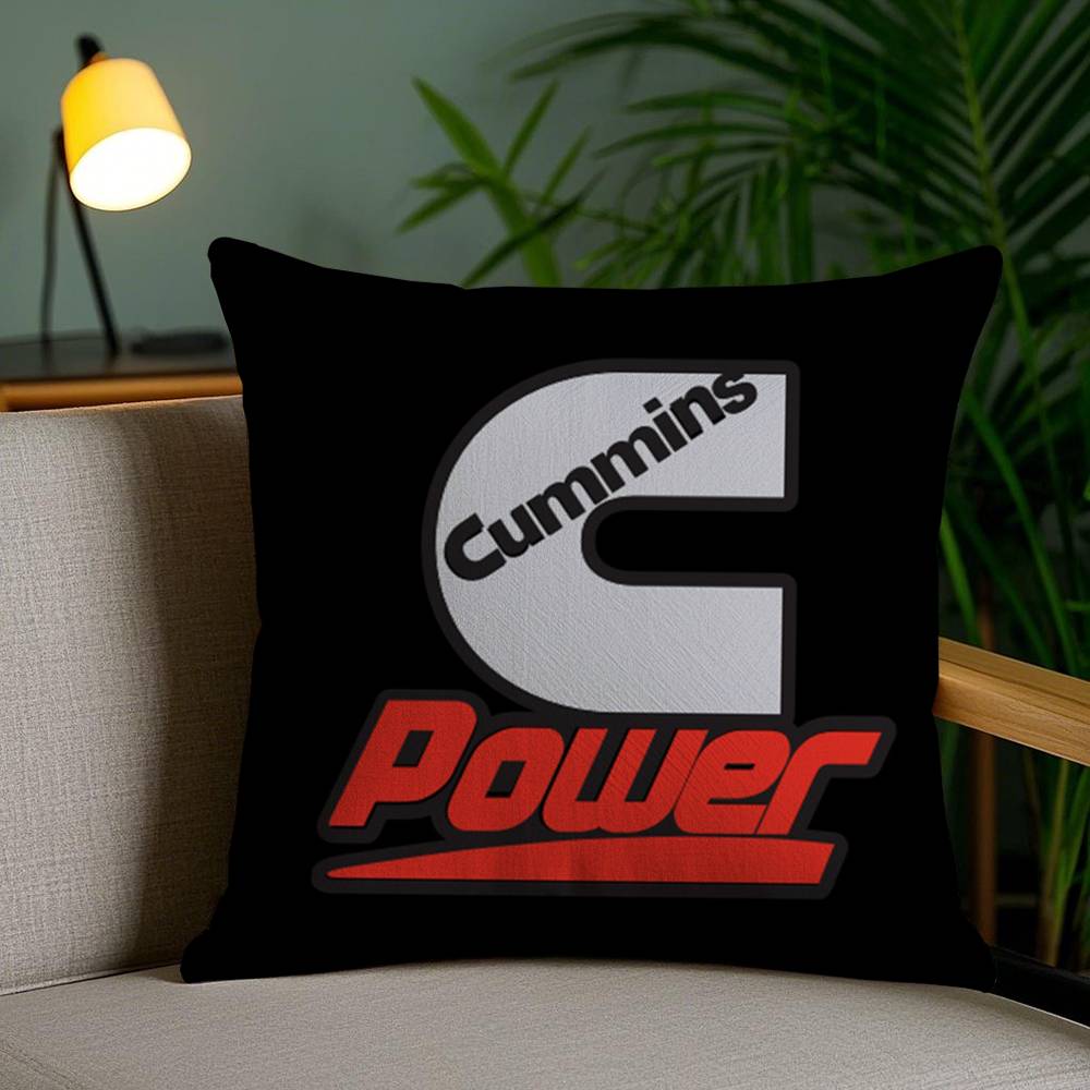 Gas Fueled Engine C-CumminsS Pillow Case Sofa Short Plush Double-sided HD Printing Room Home Office Gift Cushion Cover