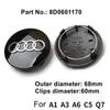 Audi Wheel Center Cap Hub Covers 4pcs/Set 60mm 61mm 68mm 69mm 135mm Car Styling  Badge for A3 A4 A5 A6 A7 A8 S4 Auto Accessories