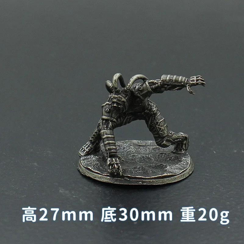 Retro Metal Miniature Warrior Model Cyberpunk Technological Sense Soldier Mannequins Desktop Game Ornaments Gifts