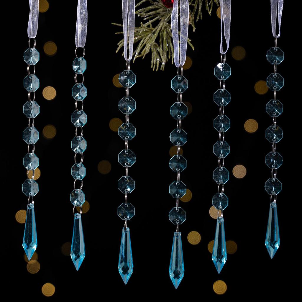 Haobei Acrylic Icicle & Snowflake Christmas Ornaments