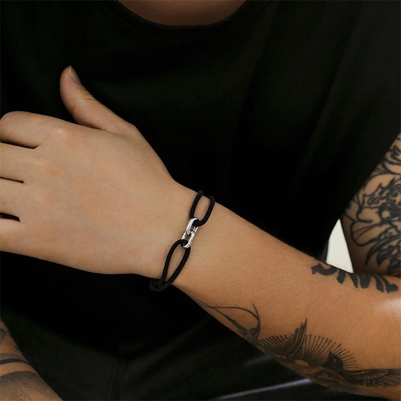 Minimalist Milan Rope Bracelet Simple Black String Bracelet For Women Men Lovers Lucky Wristband Jewelry