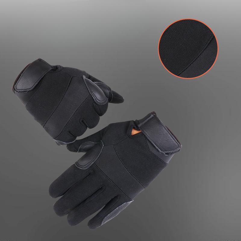 Outdoor Rope Drop Gloves Cowhide Speed Down Fitness Training Rope Drop Cave Down Equipment Anti Slip Wear Resistant Thickened Palm Pad