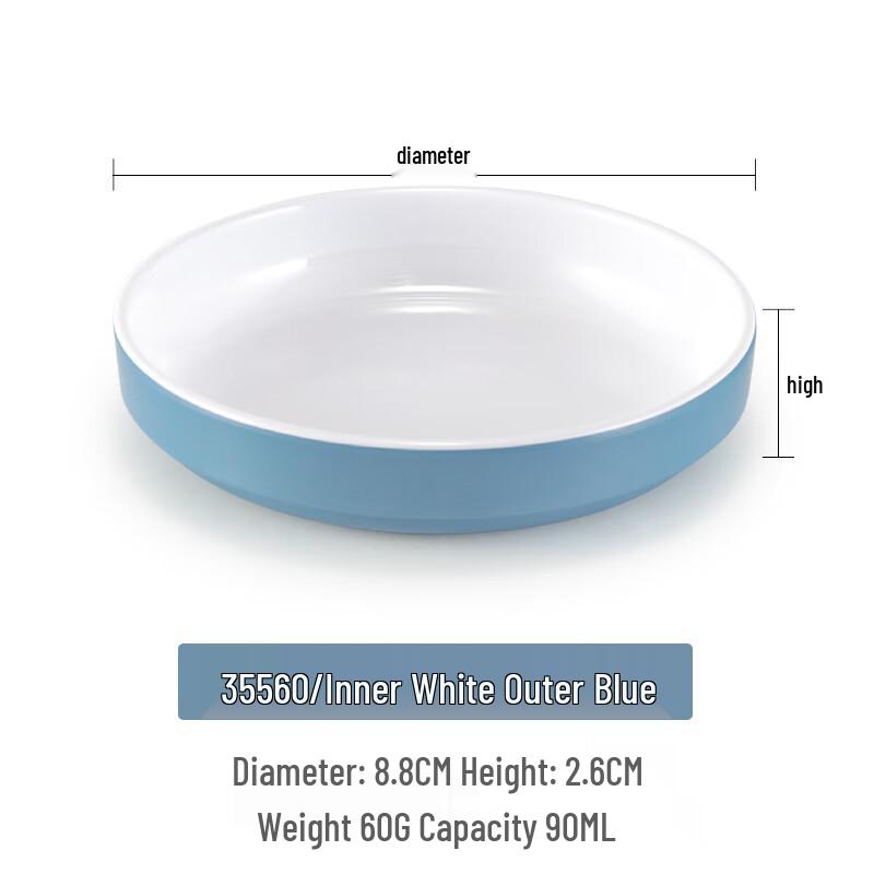 Morona Round Melamine Appetizer Plates, 10-Pack