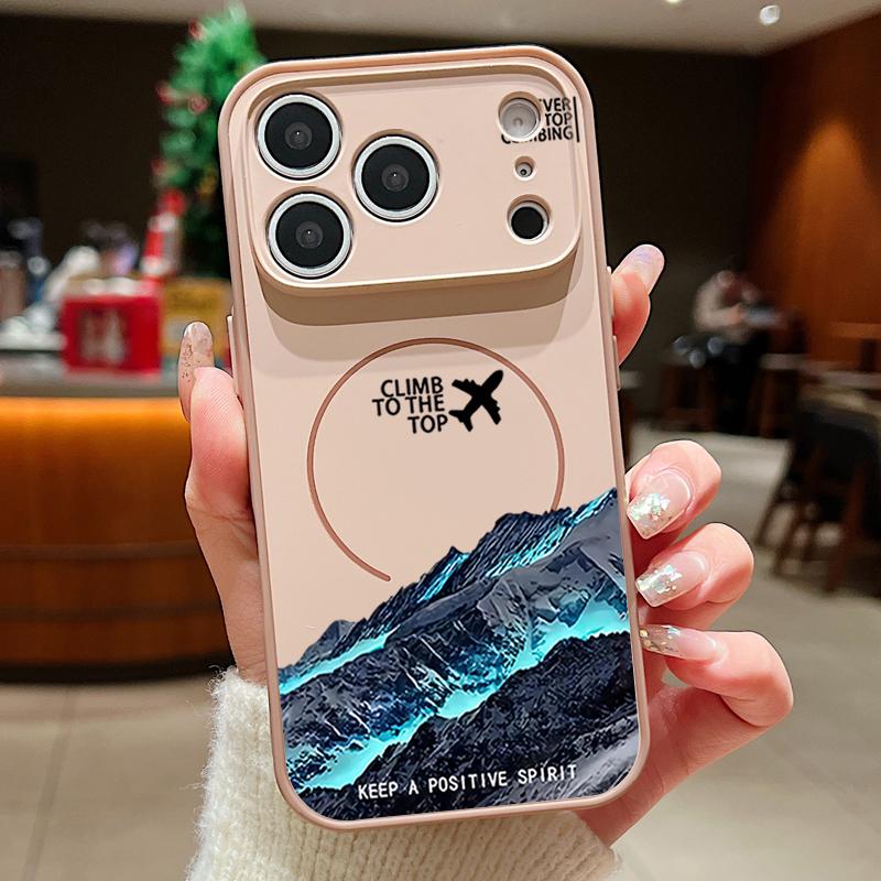 Magnetic For Magsafe Case For iPhone 17 Pro Max Airplane Landscape Pattern Skin Feeling Cover For iPhone 16 15 14 13 Pro Max