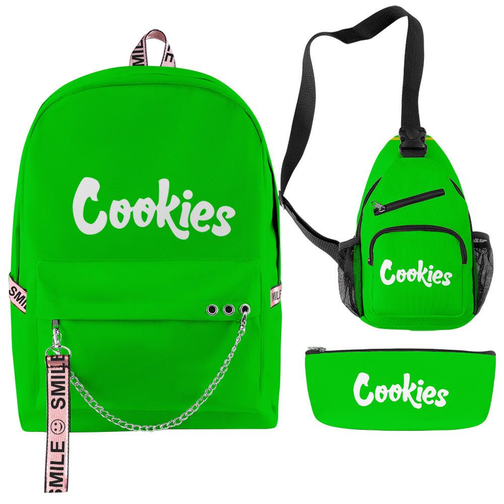 Cook 3D Digital Color Printing Set Oxford Cloth Waterproof Backpack Student Bag