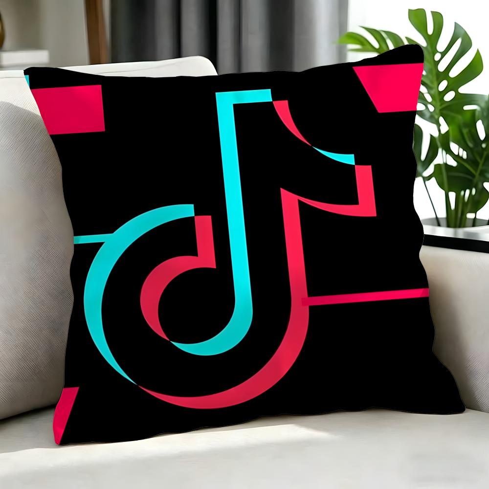 Social Tiktok Cushion Cover Cushion Cover Set 4Pcs 50X50 45X45 40X40 Pillowcase Decorative Sofa Home Decor