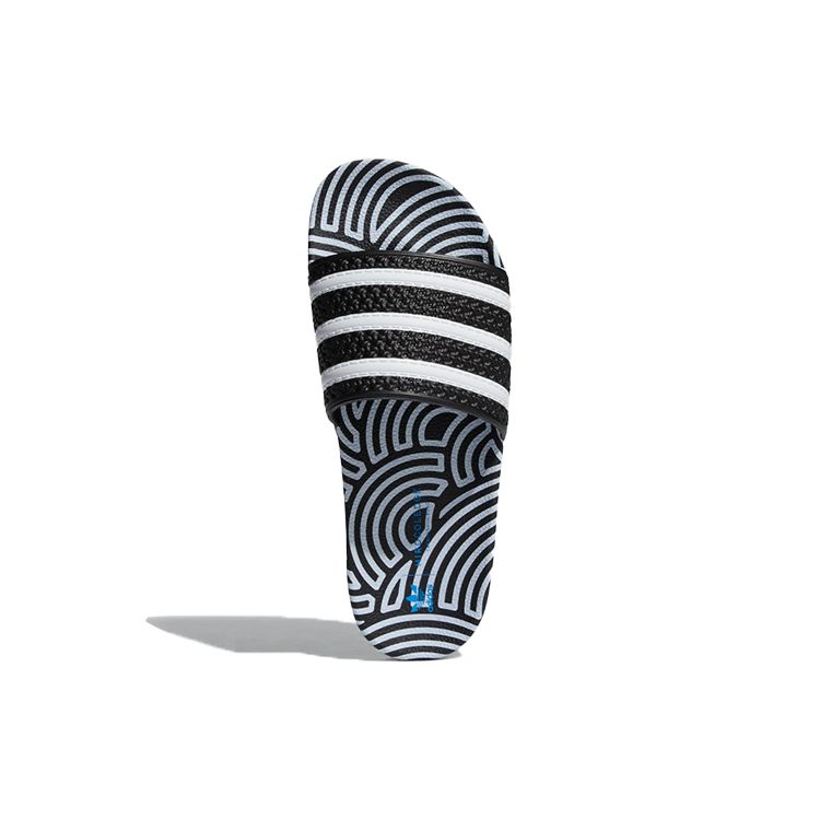 Hirocoledge x Adidas Adilette Slides Takahashi Hiroko - Black White Unisex Sneakers Core-Black Cloud-White Blue-Bird FY1592