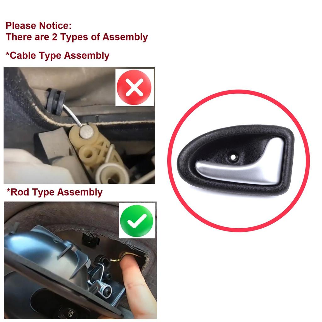 BDP80 Inner Door Handle Right for Renault Clio Trafic Master 2 Scenic Megane 1 Logan 1 Movano Vivaro A Interstar Primastar Daily