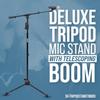 Shure by Gator Deluxe Microphone Boom Tripod with Pistol Grip Holder Stand, Type, Clutch, SH-TRIPODSTANDTBMDX [Cable Included]