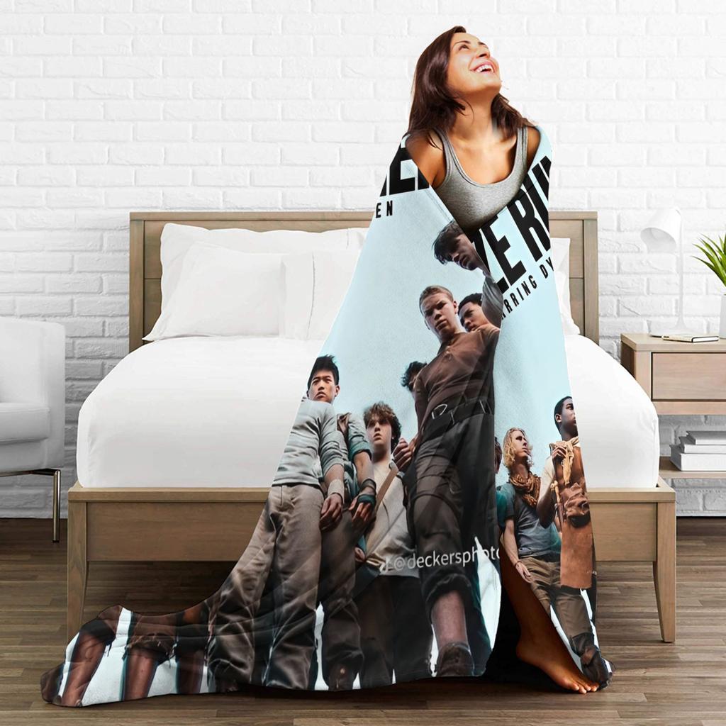 The Maze Runner Flannel Blanket Newt X Thomas Soft Warm Throw Blanket for Outdoor Camping Comfortable Bedspread Sofa Bed Cover
