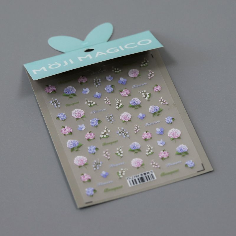 

Elegant Blue Purple Linglan Flower Three-Dimensional Relief Nail Stickers Waterproof Nail Sticker Ornament 2783 2784 TS-2784 elegant lily of the Valley