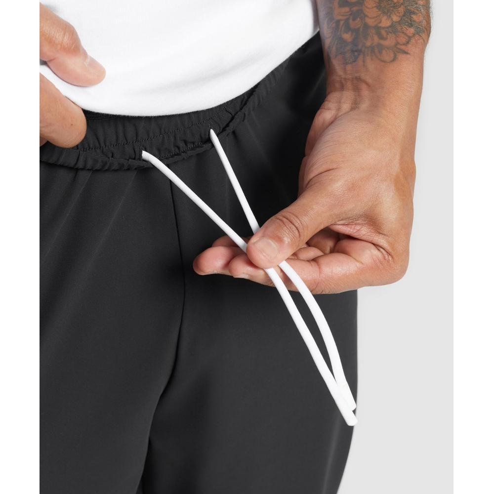 Gymshark Kontrastní kalhoty rovného střihu černé A2c4j Bb2j