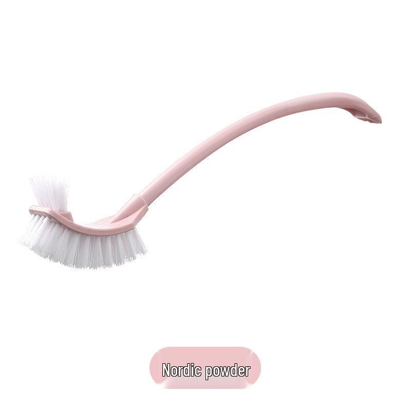 Long-Handle Toilet Brush Set with Soft Bristles and Base
