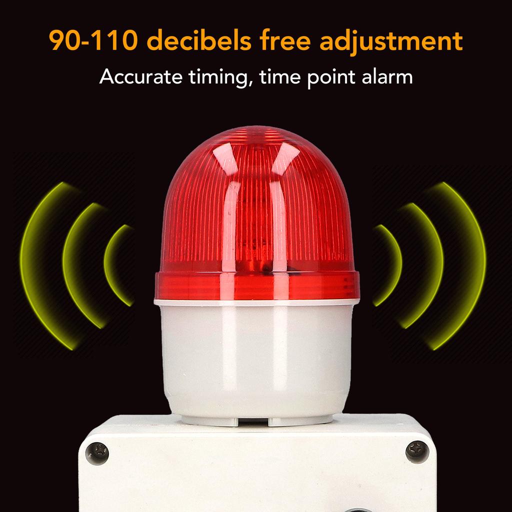Industrial Alarm Smart Cycle Timing Siren 90‑110 High Decibel Sound Alarm 6 Digits