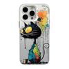 Animal Family Graffiti iPhone 15 Case, Trendy Hip Hop Style, Silver IMD for 13 Pro, 14 Plus