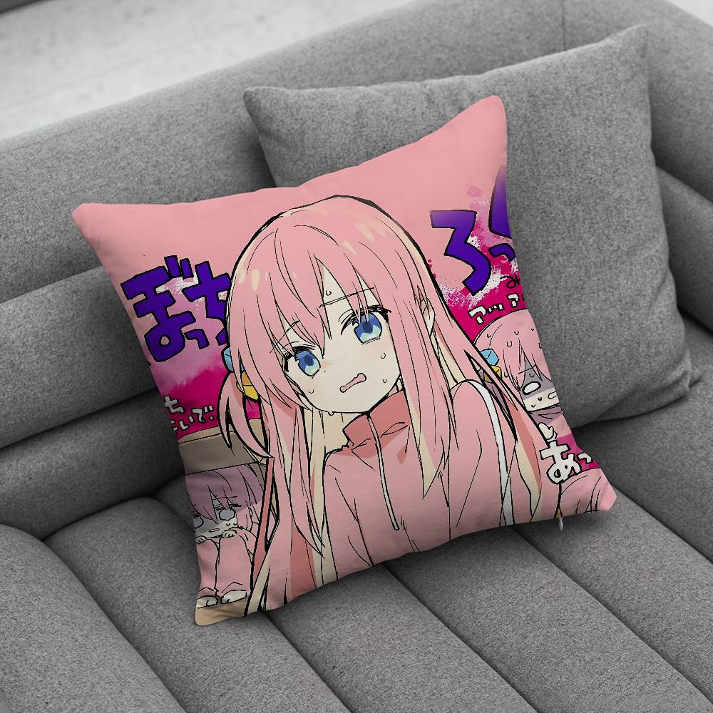 BBocchi The Rock Pillow Case For Home Bedroom Car Office Decoration Living Room Sofa Cushion Cover Suitable
