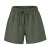 Women's Elastic Waist Color Casual Pocket Shorts High Waist Slim Fit Sports Women's Pants