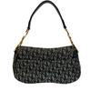 Dior Trotter Canvas Saddle Shoulder Bag Navy Canvas Used