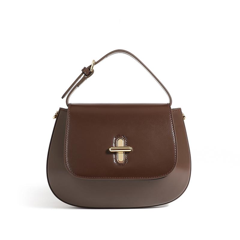 HIFASHION Prawdziwa Skóra Bydlęca Torby Saddle Damskie Małe Na Ramię Crossbody Torba z Górnym Uchwytem Klapka Torebka Do Pracy Imprezy