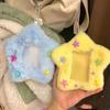 Cartoon Plush Photocard Case Cute Star Shape Photo Card Holder Fashion Bag Keychain  Women