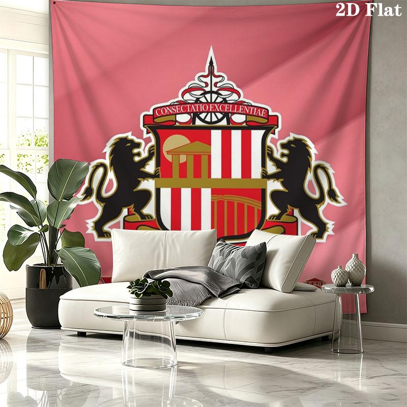 Sunderland A.F Custom Name Wall Tapestry Aesthetic Wall Hanging Printed Fabric Blanket Decorative Tapestries for Bedroom Living Room Home Decor