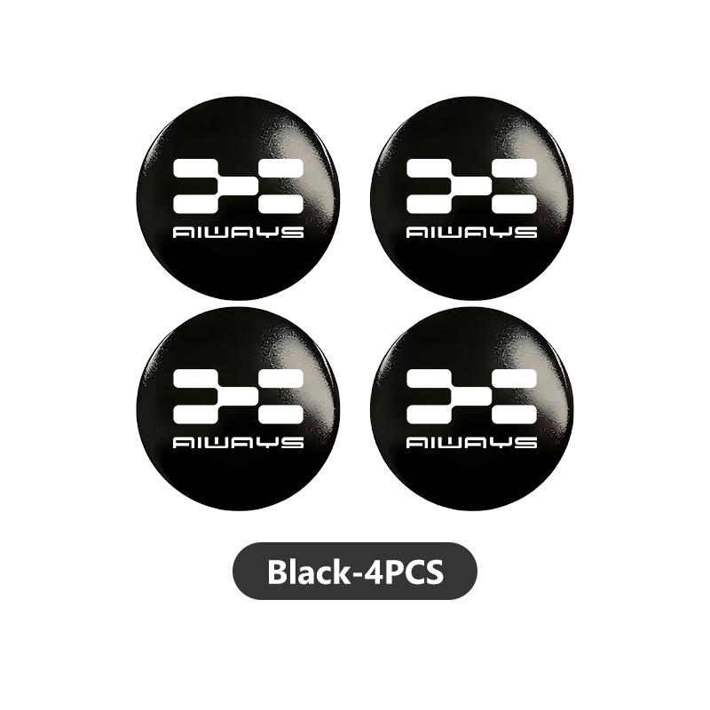 4pcs 56mm Car Emblem Wheel Hub Center Cap Stickers Badge Decal Accessories For Aiways U5 SE U6 RG Nathalie PRO Bj U7 Ion 2020