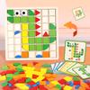 [Color 3D Puzzle] Color 3D Wooden Puzzle - A multi-shaped building block tabletop game, suitable for Christmas, back-to-school s