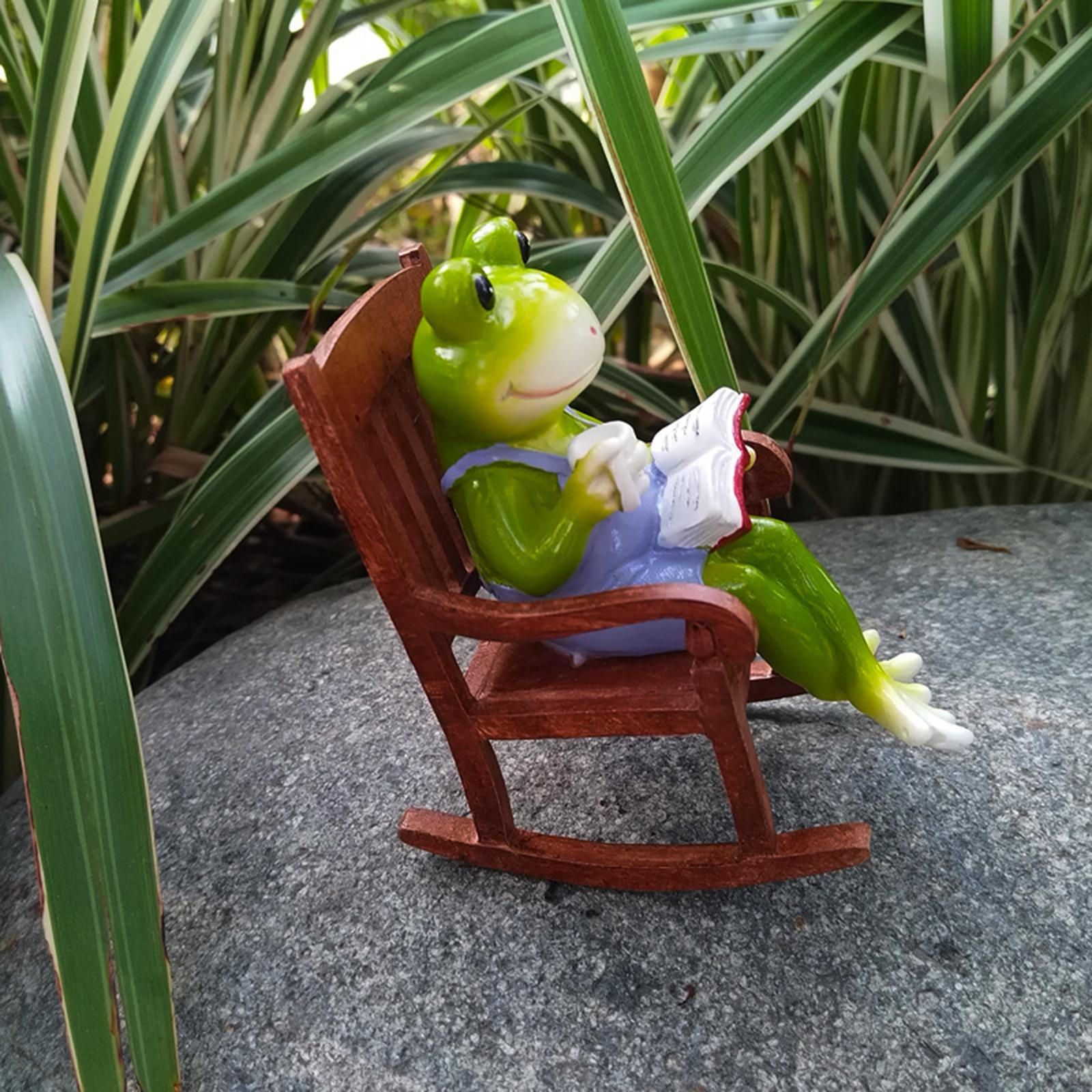 Miniature Frog Figurines Sculpture, Creative Crafts, Animal Collectible Figurines, Statue