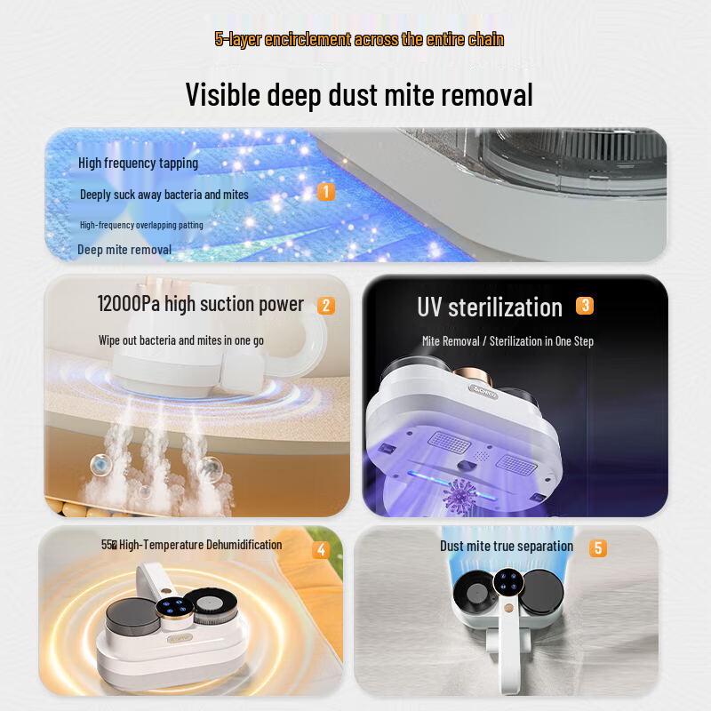 Chigo LP009 Handheld Cordless Mite Remover