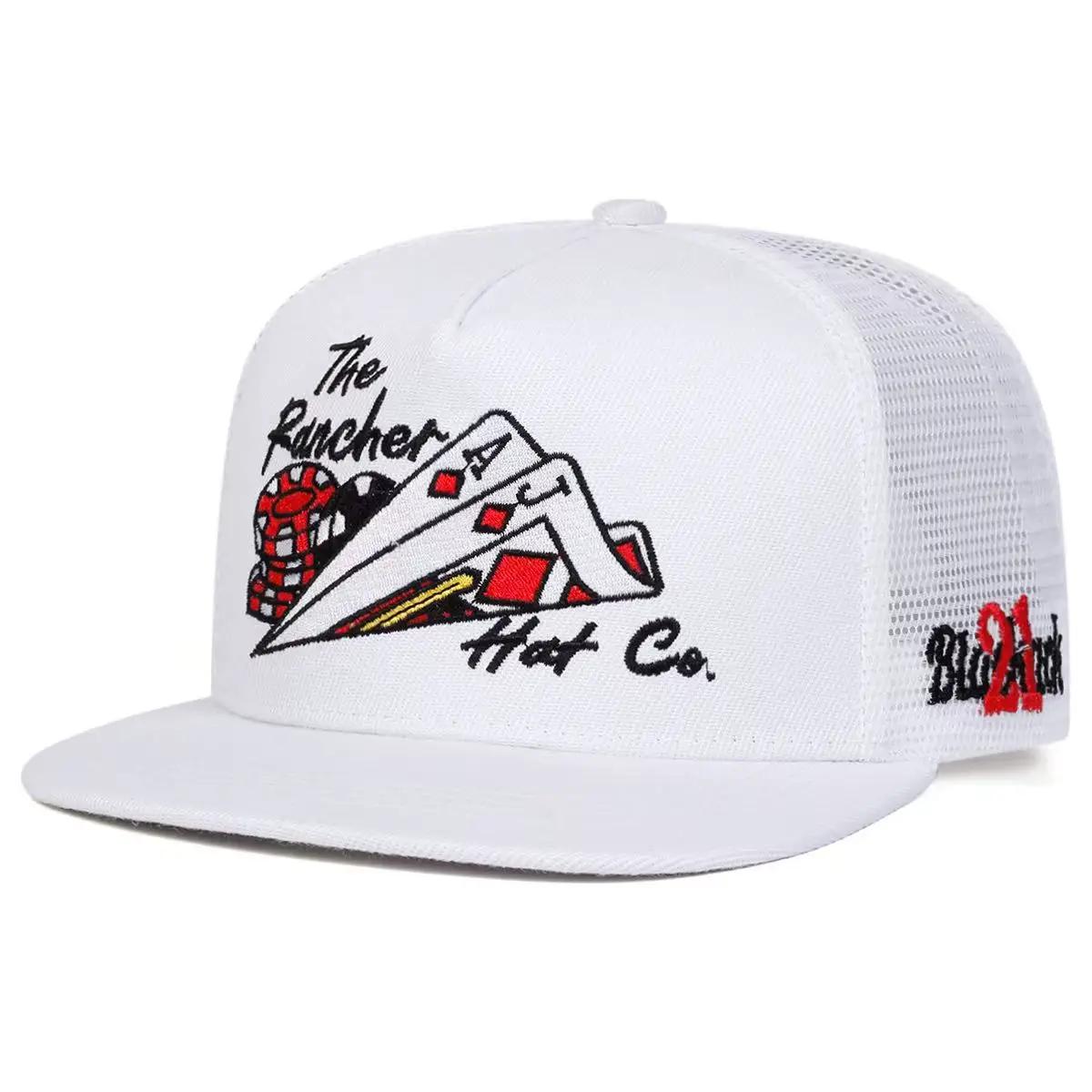 

Unisex Poker Embroidery Hip-Hop Net Hats Spring And Summer Outdoor Adjustable Sports Casual Baseball Caps Sunscreen Hat