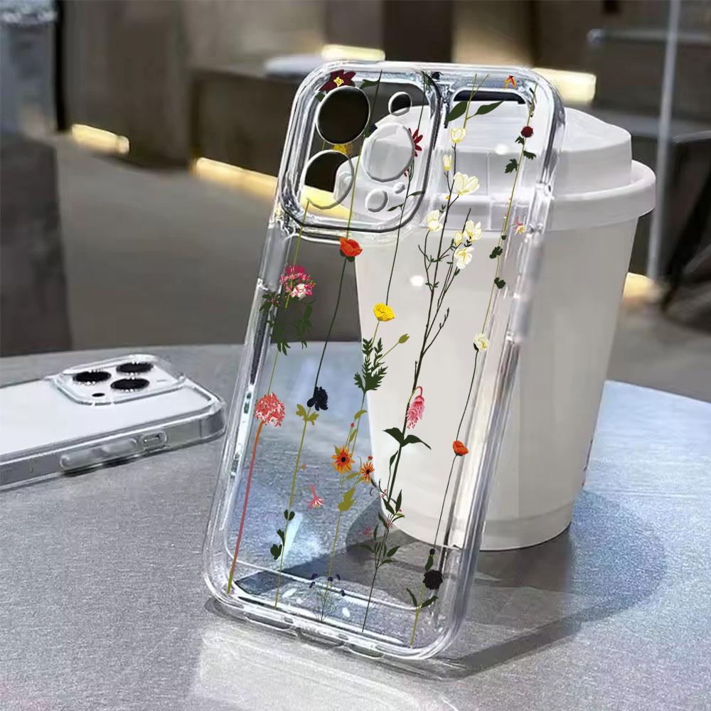 Transparent Clear For Xiaomi Redmi 9C 9 9A 9T 10A Cover Silicone Rose Flower Oil Painting Lavender Phone Case For Redmi9C NFC