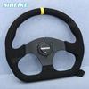 12.6inch 320mm Black Suede Steering Wheel Universal Flat Racing Game Steering Wheel