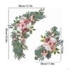2Pcs Hochzeit Bogen Blumen Kränze Moderne Grüne Blätter Hintergrund Dekor Floral Swag