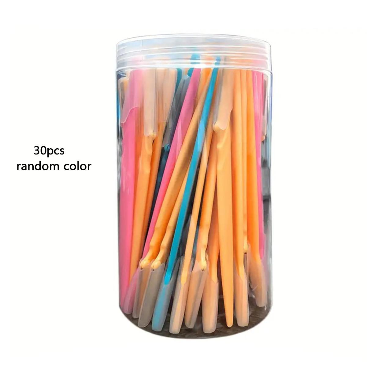 

30 шт. бритвы для бровей для женщин, многоцелевые отшелушивающие инструменты для дермапланирования и бритва для лица с прецизионной крышкой, безопасная красота