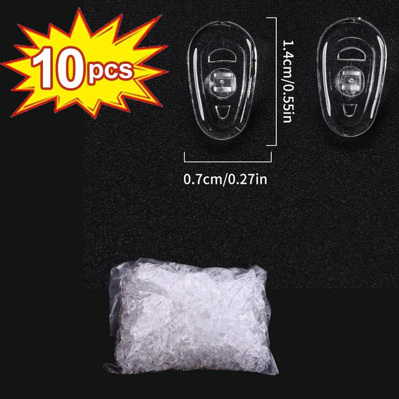 

10/100PCS Air Chamber Clear Oval Eyeglass Nose Bracket Silicone Nose Pads Eyewear Anti-drop Sunglasses Glasses Accessories