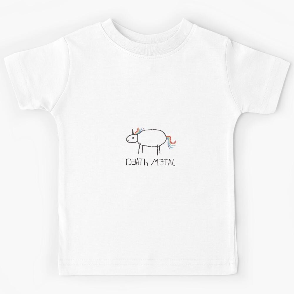 Death Metal Unicorn Kids T-Shirt 100