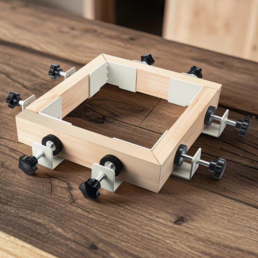 2 sady úhlových svorek, 90stupňové pravé úhlové svorky, Dvojruční svorky pro dřevoobrábění, Vhodné pro dřevoobrábění, svařování a výrobu rámů