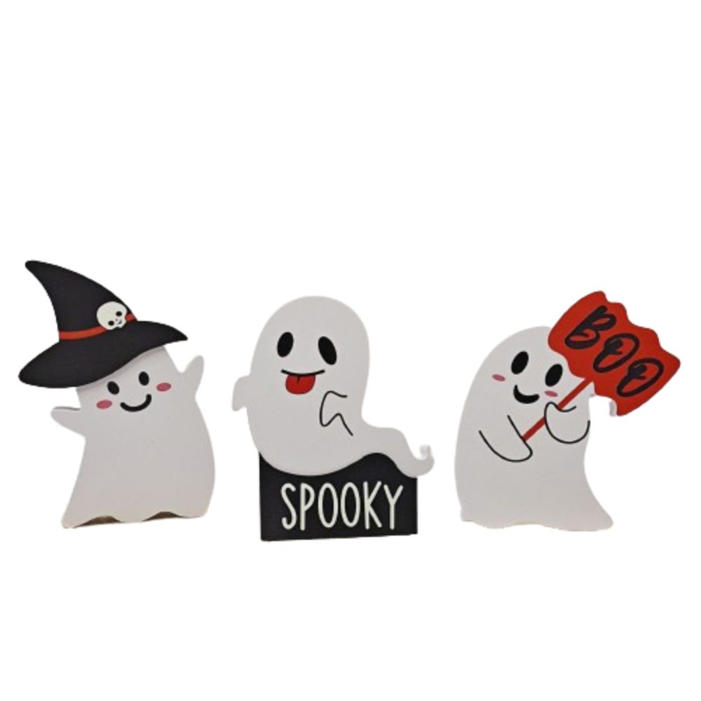 3Pcs/Set Creative Halloween Tiered Tray Decorations Cartoon Halloween Ghost Decor  Desk Decor