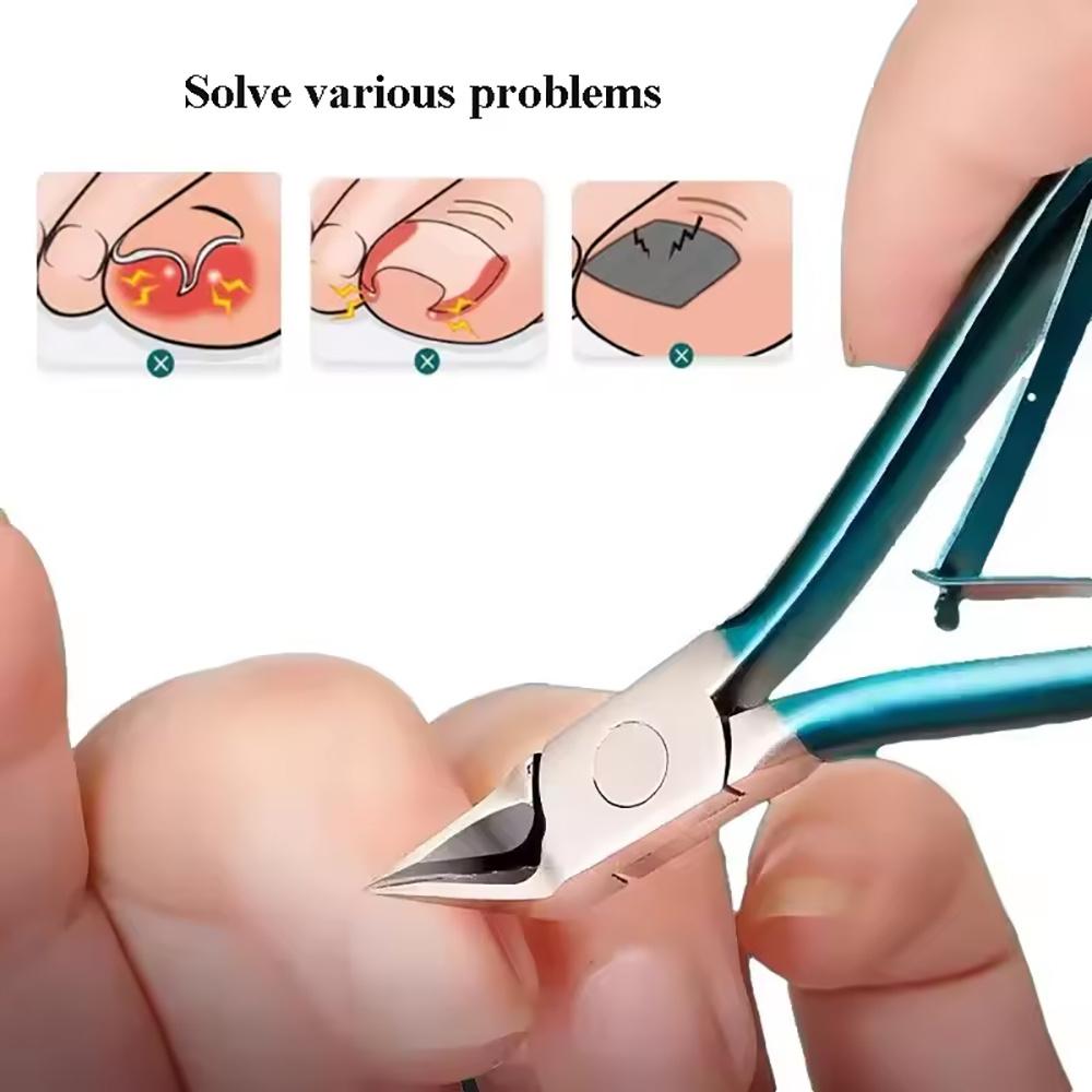 Fingerspitzen Hornhautentferner Zehennagelknipser für eingewachsene oder dicke Zehennägel Rutschfester langer Griff Zehennagelschneider Zange Nagelpflege