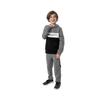 Sweat enfant - 4F - JBLM003 - Manches longues - Col capuche - Noir, Gris